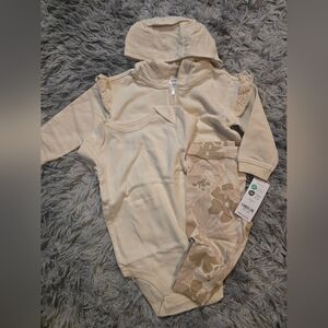Carter's Cream and Tan Kids Matching Set
